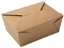 Additional picture of Kraft Fold Top Take Out Box (#3) - 8.25" x 6.5' x 2.5" - 200/CASE (6062) (00202)
