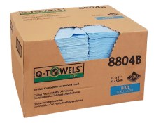 Additional picture of Q-Towels - Foodservice Towel Wipes 13" x 21" BLUE - 200/BOX (8804B)