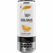 CAN- Celsius Sparkling Orange - 12 x 355ml (60720) (PEPSI)- Sold by Case