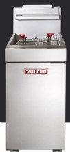 Vulcan LG400 Fryer, gas, 15-1/2" W, free-standing, Twin Basket, 45-50 lb capacity
