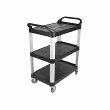 Globe Small Black Utility Cart 400lb Capacity (33" x 17" x 37')