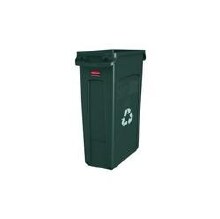 Receptacle, Slim Jim w/Venting Container w/Recycle 23G - Green (18638)