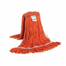 Globe Syn-ProÂ® Synthetic Narrow Band Wet Orange Looped End Mop - 20oz (12) (02191)