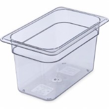 Carlisle Clear Plastic Insert, Cold Food Pan, 6" Deep, 1/4 Size (82982)