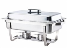 Chafer, 9Qt, Rectangular, Full Size Economy, Stainless Steel - 23.6" x 13.8" x 12.6" - SOLD BY SET (05126)