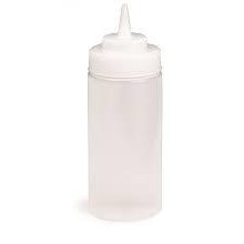 Wide Mouth Squeeze Bottle 16oz, Clear - SOLD BY EACH - (1) (81600)