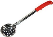 Magnum Portion Spoon Perforated 2oz Red (12) - sold by each (03252)