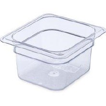 Carlisle Clear Plastic Insert, Cold Food Pan, 4" Deep, 1/2 Size (6) (84446)