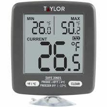 Taylor Refrigerator & Freezer Thermometer Digital - sold by each (6)