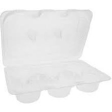 PET Hinged Lid 6 Count Muffin / Cupcake Container - 220/CASE (YTV0117NPZ)