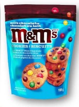 M&Mâ€™s Milk Chocolate Minis Cookies (12) 198g (23222)