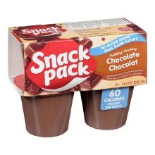Snack Pack Chocolate Pudding No Sugar Added - 4/PACK (12)(41401)
