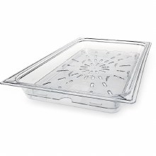 Carlisle Drain Tray, Clear, Full Size, For Clear Plastic Insert, Cold Food Pan