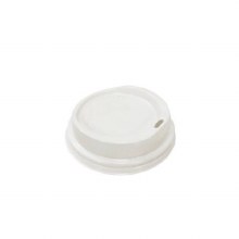 EcoSystems Dome Lid - For 8oz Coffee Hot Cups, Plain, White - 50/SLV - SOLD BY SLV - (20) (60121)