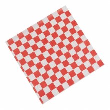 Hy Pax Red Checkered Basket Liners, 12" x 12" - 1000/CS - SOLD BY CASE - (1) (02202) (HPE-BSKLN-1212-RED)