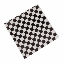 Hy Pax Black Checkered Basket Liners, 12" x 12" - 1000/CS - SOLD BY CASE - (1) (02203) (HPE-BSKLN-1212-BLK)
