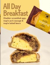 The Handpie Company - All Day Breakfast - Cheddar Scrambled eggs, Maple Pork Sausage - 250g (10) (00116)