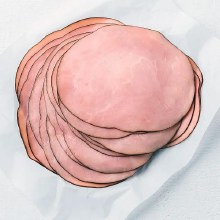 FRESH - Olymel Black Forest Smoked Sliced Ham - 500g x 6/CS - SOLD BY CASE - (1) (57465)