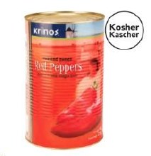 Krinos Roasted Sweet Red Peppers - 4.3L (4) (03760)
