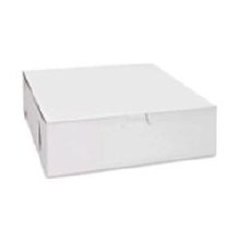 Vicbay White Cake Box - 10" x 10" x 2.5" - 200/CASE