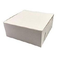Vicbay White Cake Box - 8" x 8" x 3.5" - 250/CASE