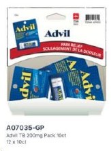 Gravity Pack - Advil TB 200mg Pocket Pack 10ct - 12/BOX (07035)