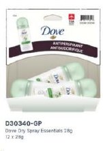 Gravity Pack - Dove Dry Spray Cool Essentials - 28g - 12/BOX (30340)