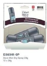 Gravity Pack - Dove Men+Care Dry Spray Clean Comfort - 28g - 12/BOX (30341)