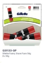 Gravity Pack - Gillette Foamy Regular Shave Foam - 56g  - 8/BOX (31133)