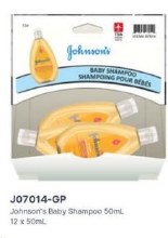Gravity Pack - Johnson's Baby Shampoo - 50mL- 12/BOX (07014)
