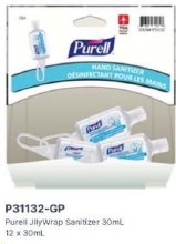 Gravity Pack - Purell Original Hand Sanitizer with Jelly Wrap - 30mL - 12/BOX (31132)