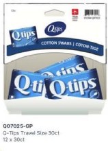 Gravity Pack - Q-Tips Travel Size - 30ct - 12/BOX (07025)