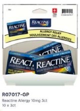 Gravity Pack - Reactine Allergy Relief 10mg - 3pk - 10/BOX (07017)