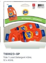 Gravity Pack - Tide 1 Load Liquid Detergent - 43mL - 12/BOX (60623)