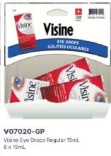 Gravity Pack - Visine Eye Drops Regular - 15mL - 6/BOX (07020)