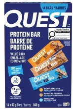 Quest Protein Bars Variety Pack - 60g x 14/CS - SOLD BY CASE - (1) (01658)