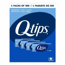 Q-Tips Cotton Swabs - 500 x 4/PKG - SOLD BY PKG - (1) (1747506)(04718)
