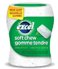 Wrigley Excel Bottle Soft Chew Spearmint Gum 40pc - 6/BOX (4) (23143)