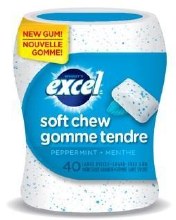 Wrigley Excel Bottle Soft Chew Peppermint Gum 40pc - 6/BOX (4) (47133)