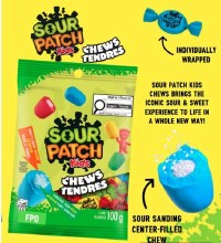Mondelez Sour Patch Kids Chews Peg Bag - 100g (12) (01940)