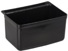 Winco Silverware Bin, 13"W x 9"D x 7"H, plastic, black
