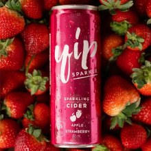 YIP N/A Sparkle Apple Strawberry Cider - 355mL x 24/CS - SOLD BY CASE (15814)