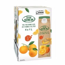 REFRIGERATED - Don Simon 100% Pure Orange Juice, 4 x 1L (XXXXX)