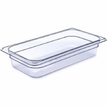 Carlisle Clear Plastic Insert, Cold Food Pan, 2.5" Deep, 1/3 Size (83069)