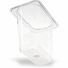 Carlisle Clear Plastic Insert, Cold Food Pan, 6" Deep, 1/9 Size (86332)