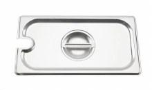 Cover, Notch, 1/4 Size, for Steam Pan Insert, Stainless Steel Insert (XXXXX)