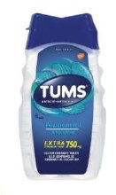 Tums Extra Strength 750mg Antacid Peppermint Calcium Carbonate Tablets USP 100ct (00036) (24)