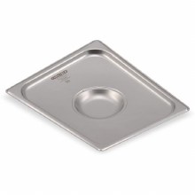 DuraPan Stainless Steel Steam Table Hotel Pan Handled Cover 1/2 Size - 1/EACH (607120C) (64797)