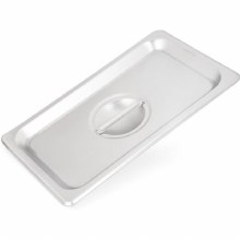 DuraPan Stainless Steel Steam Table Hotel Pan Handled Cover 1/4 Size - 1/EACH (607140C) (65670)