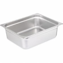 DuraPan Light Gauge Stainless Steel Steam Table Hotel Pan 1/2 Size, 4" Deep - 1/EACH (607124) (34727)